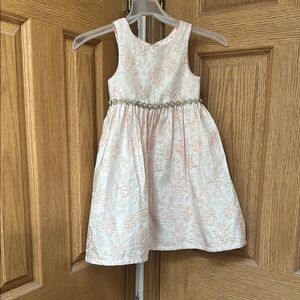 Elegant Cream Floral Kids Dress